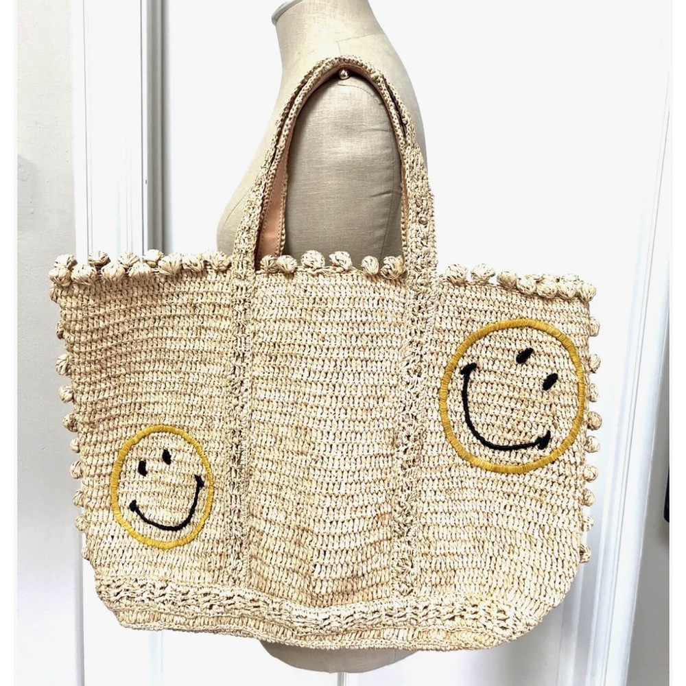 Smiley x Vanessa Bruno Cabas Straw Shoulder Bag
